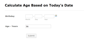 Calculate Age Form Template