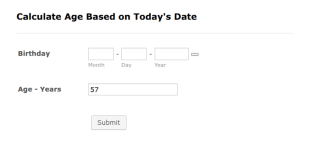 Calculate Age Form Template