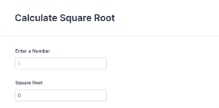 Calculate Square Root Form Template