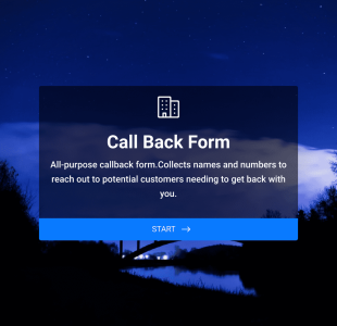 Call Back Form Template