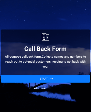 Call Back Form Template