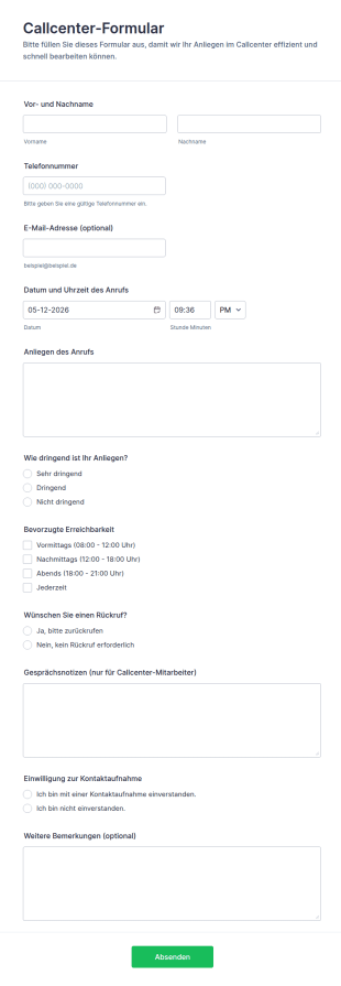 Call Center Umfrage