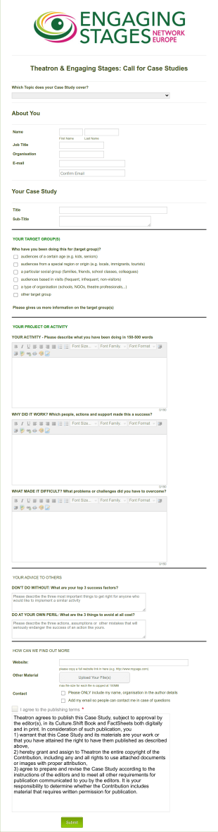 Call For Case Studies Form Template