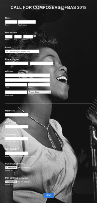 Call For Composers Form Template