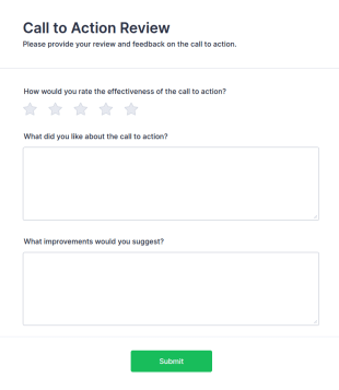 Call To Action Review Form Template