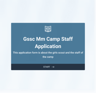 Camp Staff Application Form Template