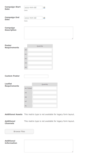 Campaign Material Request Form Template