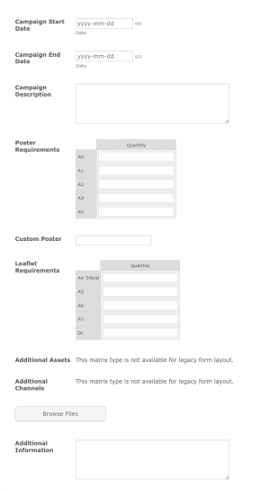 Campaign Material Request Form Template