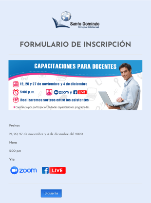 Capacitación Del Docente Formulario De Inscripción Form Template