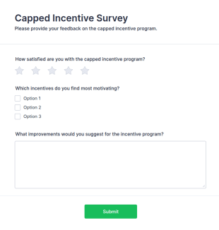 Capped Incentive Survey Form Template