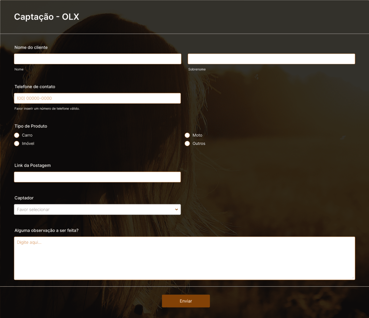 Captação - OLX Global Modelo de Formulário | Jotform