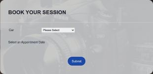 Car Photography Session Booking Form Template
