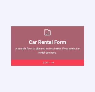 Car Rental Form Template