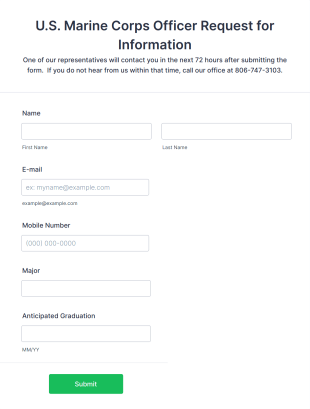 Career Fair Information Form Template