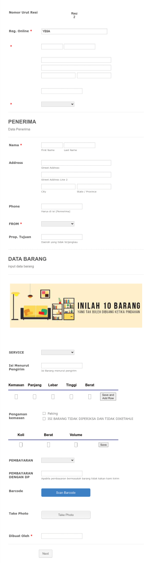 Cargo Manifest Form In Indonesian