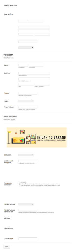 Cargo Manifest Form In Indonesian