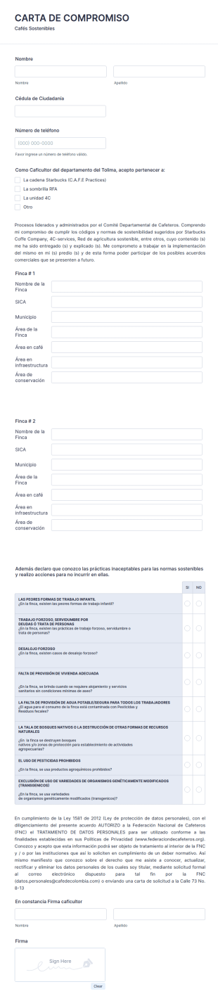 Carta De Compromiso