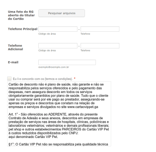 Cartão VIP Pet