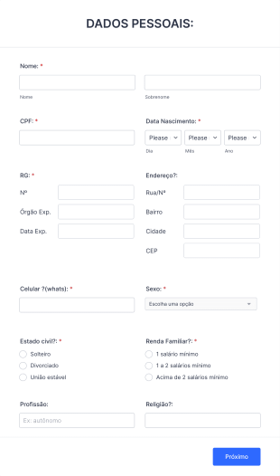 Casamento Coletivo 2 Form Template