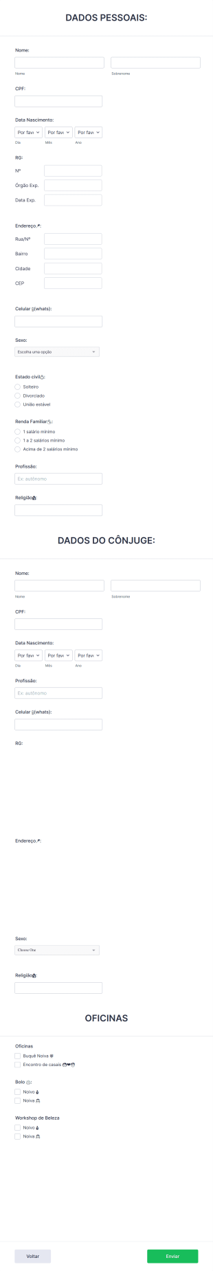 Casamento Coletivo 2 Form Template