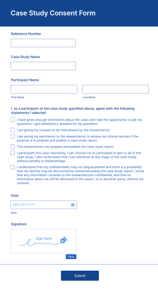 Case Study Consent Form Template