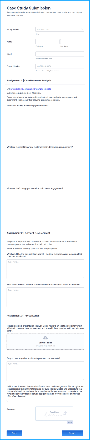 Case Study Submission Form Template