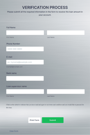 Cash Advance Request Form Template