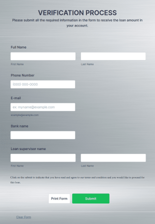 Cash Advance Request Form Template