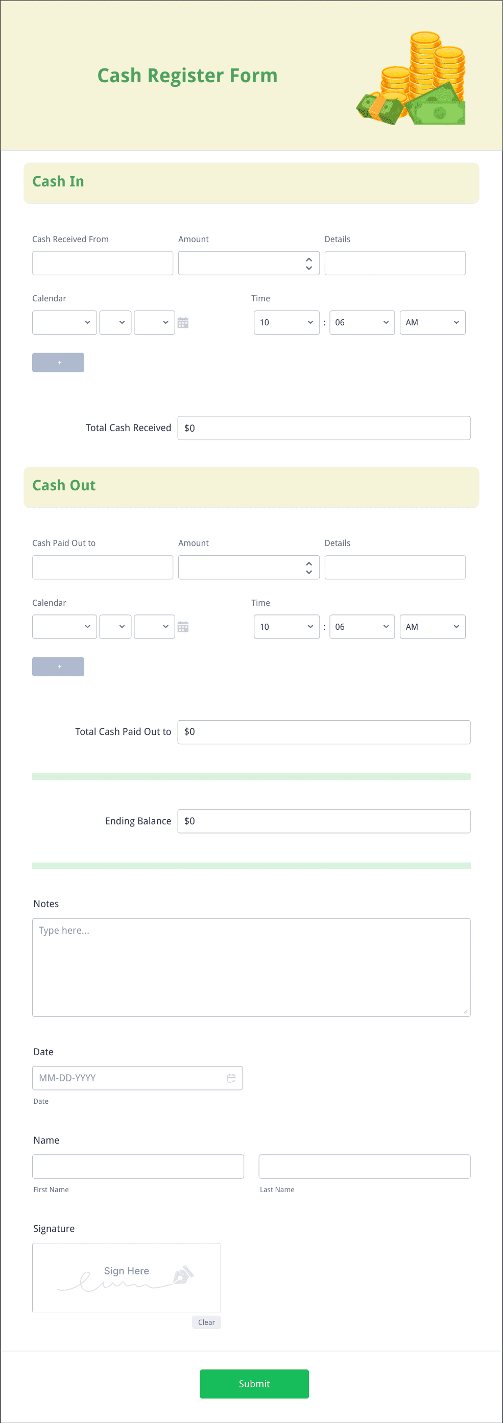 Cash Register Form Template | Jotform cash-register-form-template-jotform