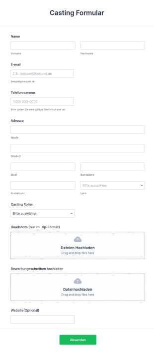 Casting Formular