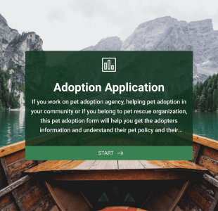 Cat Adoption Application Form Template