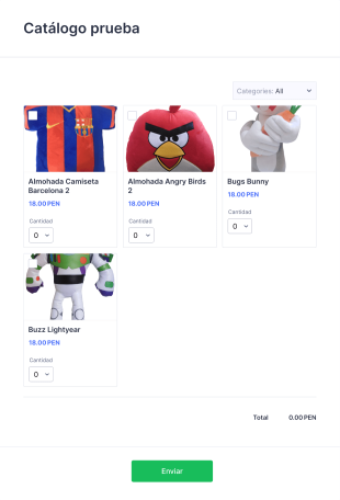 Catálogo Prueba Form Template