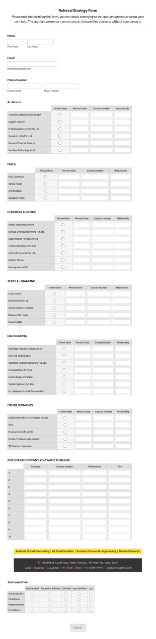 Referral Strategy Form Template