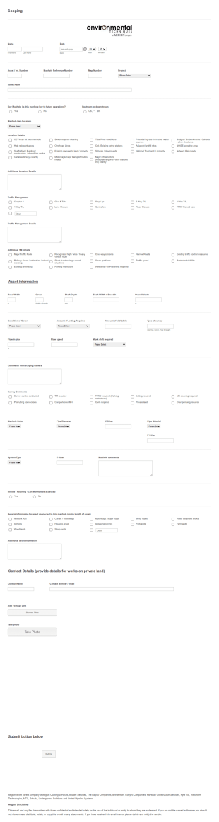 CCTV Scoping Form Template
