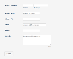 Spanish Contact Form Template