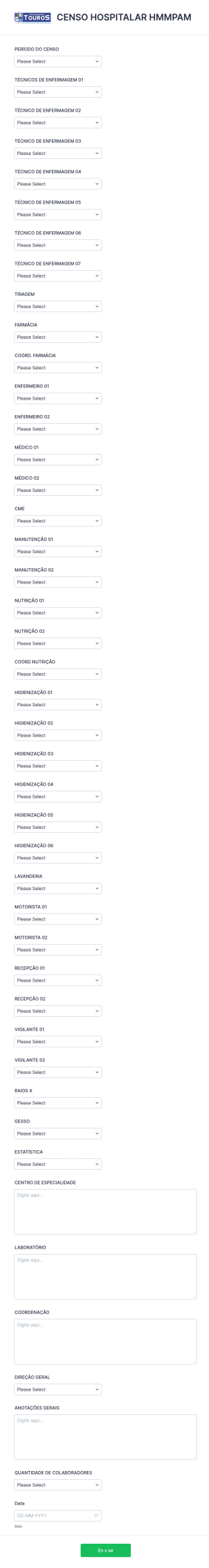 Censo Hospitalar Hmmpam