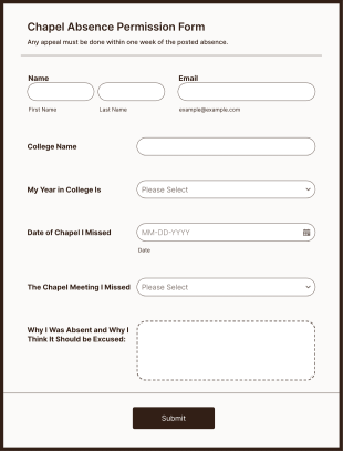 Absence Request Form Template | Jotform