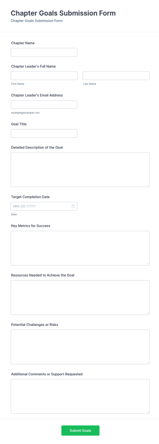 Chapter Goals Submission Form Template