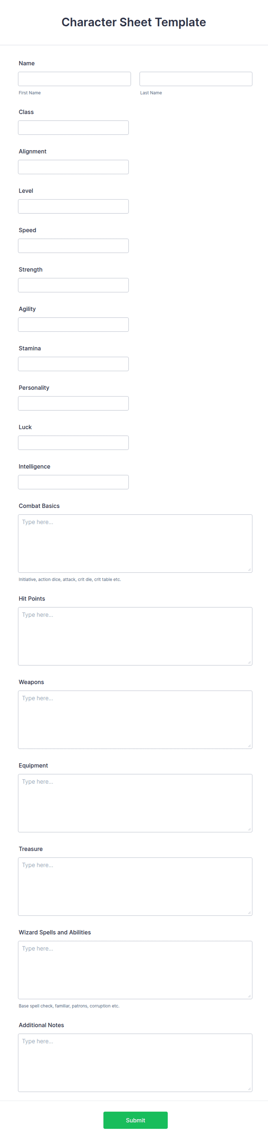 Character Character Template.pdf Character Template Sheet