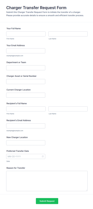 Charger Transfer Request Form Template