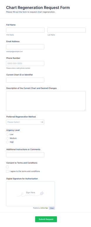 Chart Regeneration Request Form Template