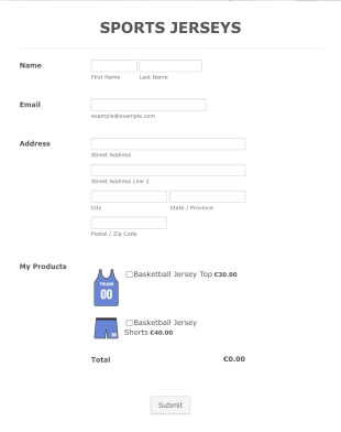 Cheap Sports Jersey Payment Form With Sofort