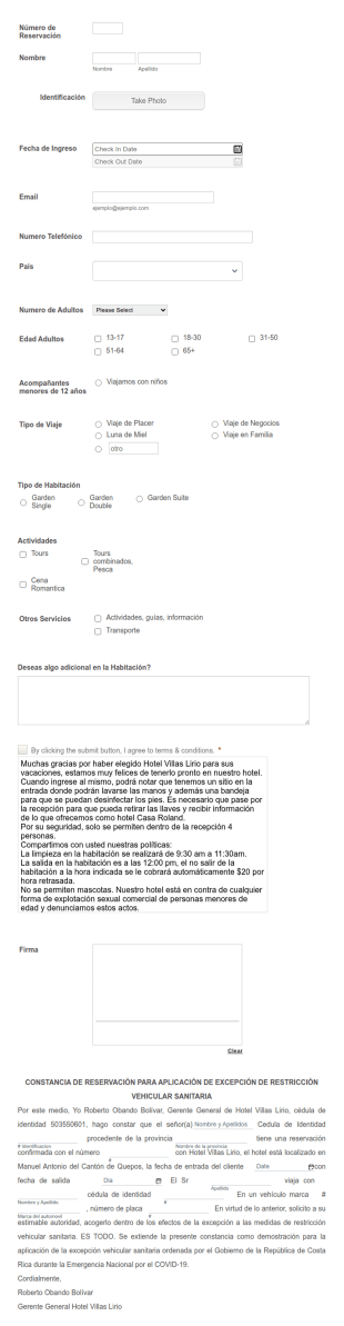 Check In Online Villas Lirio