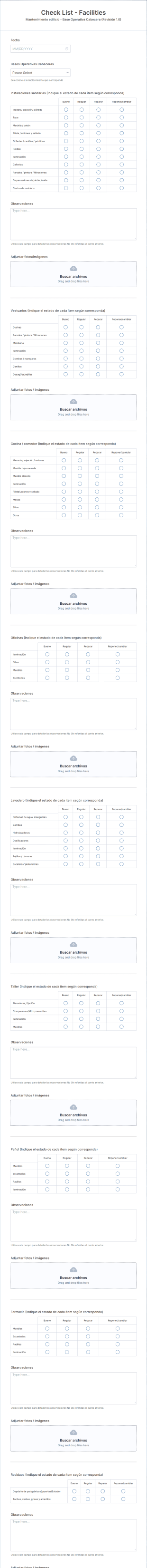 Check List De Mantenimiento Edilicio 1