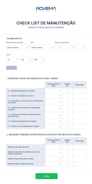 Check List De Manutenção