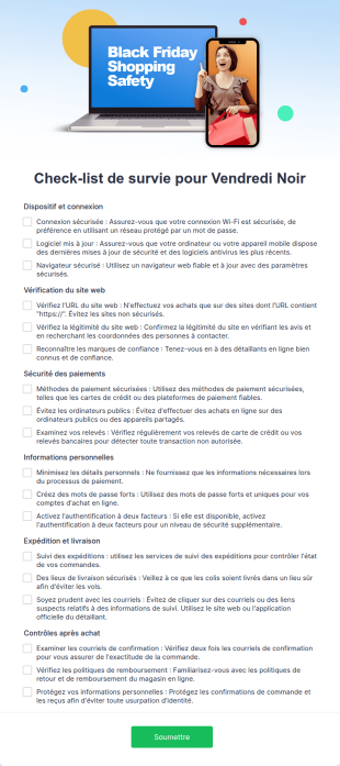 Check List De Survie Pour Vendredi Noir