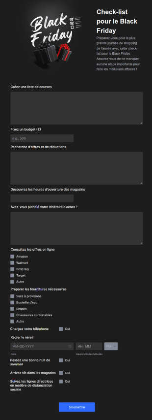 Check List Pour Le Black Friday