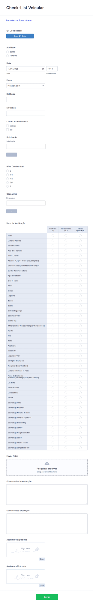 Check List Veicular PSV