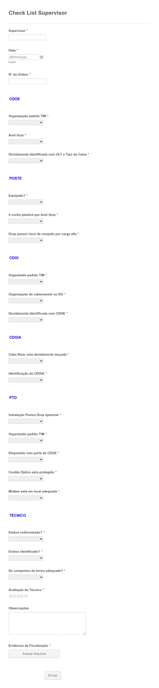 Checklist De Inspeção Técnica
