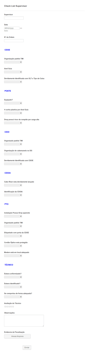 Checklist De Inspeção Técnica